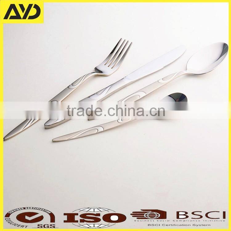 satin cutlery iran market with 201 material non magnetic