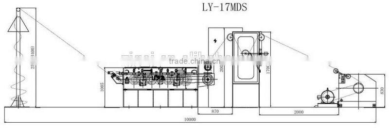 Medium wire drawing machine