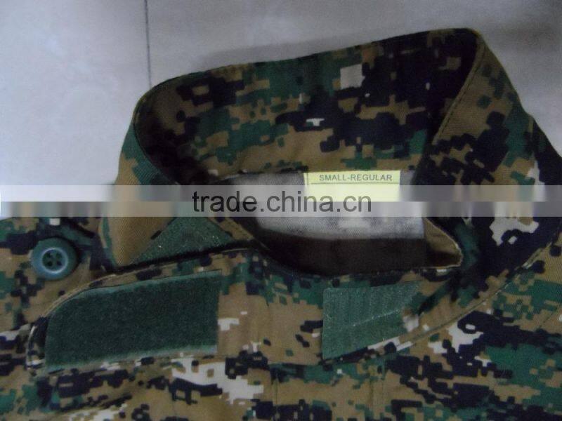OEM cotton polyester ripstop jordan army green digital camouflage tactical ACU military uniform