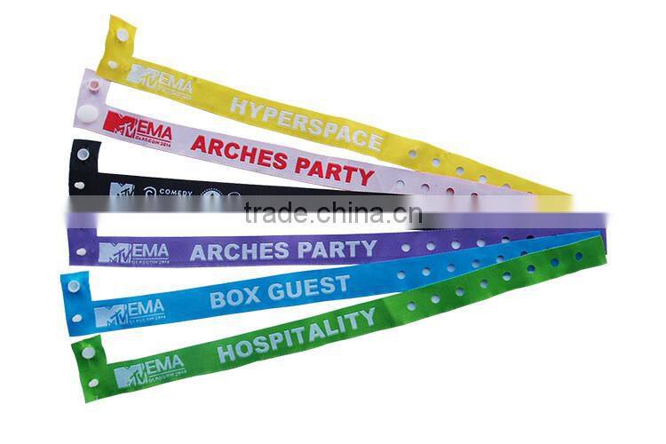 China supplier custom design colorful festival woven wristband for event
