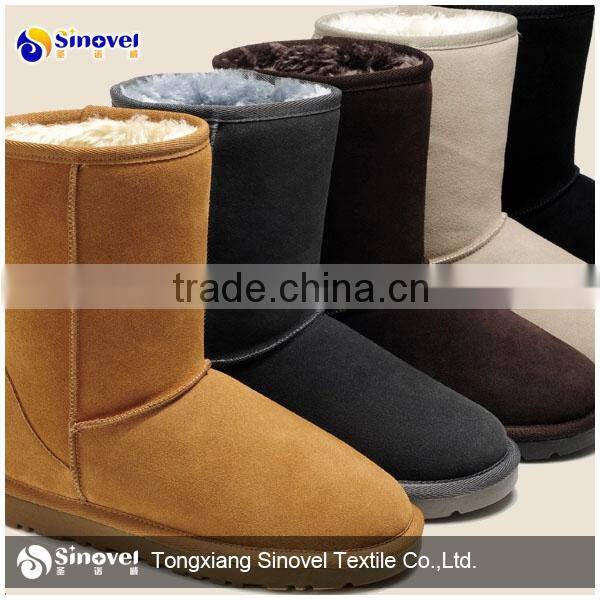 weft faux suede leather fabric