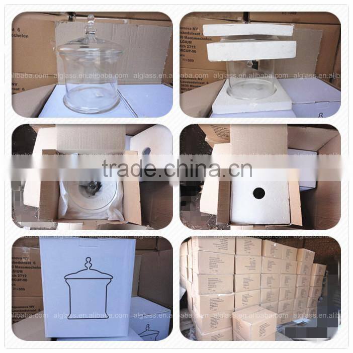 glass jar for candy with dome lid, wholesale glass apothecary jars