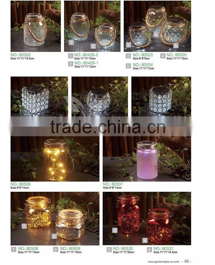 portable solar lamp, hanging lamp for glass jars, Garden Decor Solar battery lamp