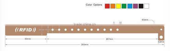 PVC UHF disposible rfid wristband, bracelet tag