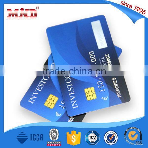 MDC121 plastic printed contact smart ic card with magnetic stripe
