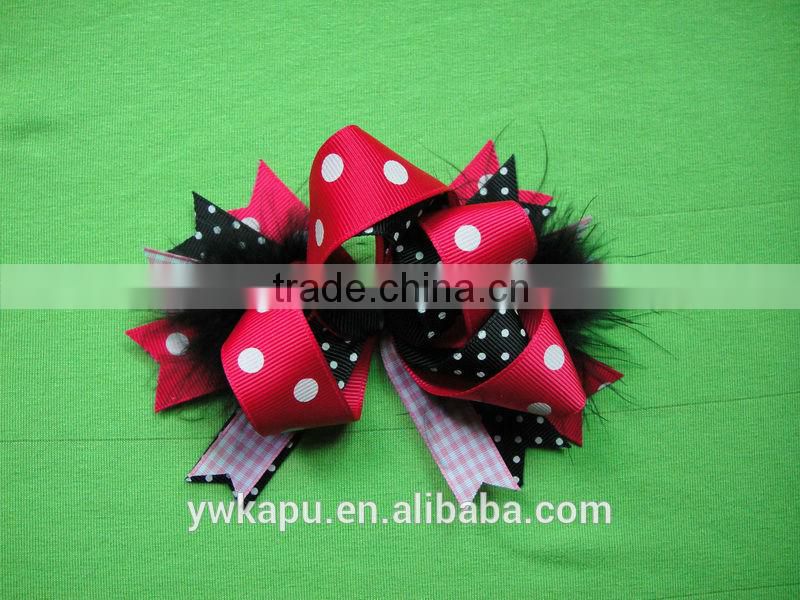 Popular new style lovely ribbon bow for girl
