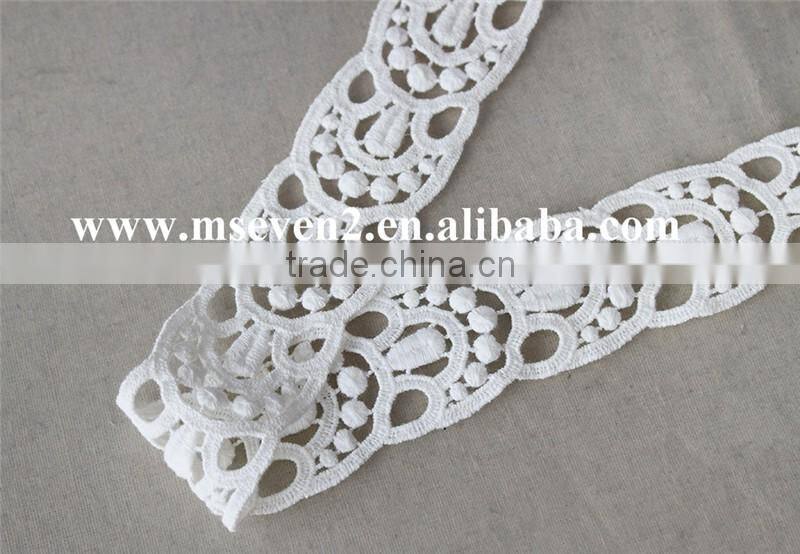 latest fashion design of net embroidery lace trim decorative lace trim lace in 4cm in white for clothing