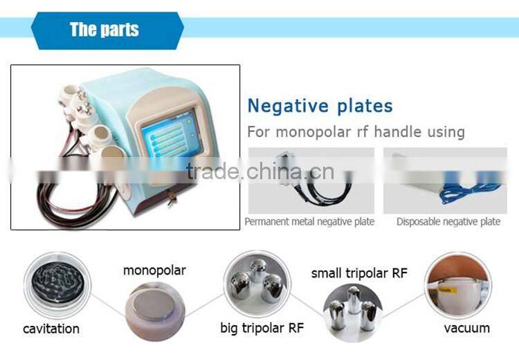 2016 Popular 5 in 1 fat removal machine for cavitation monopolar rf loss weight