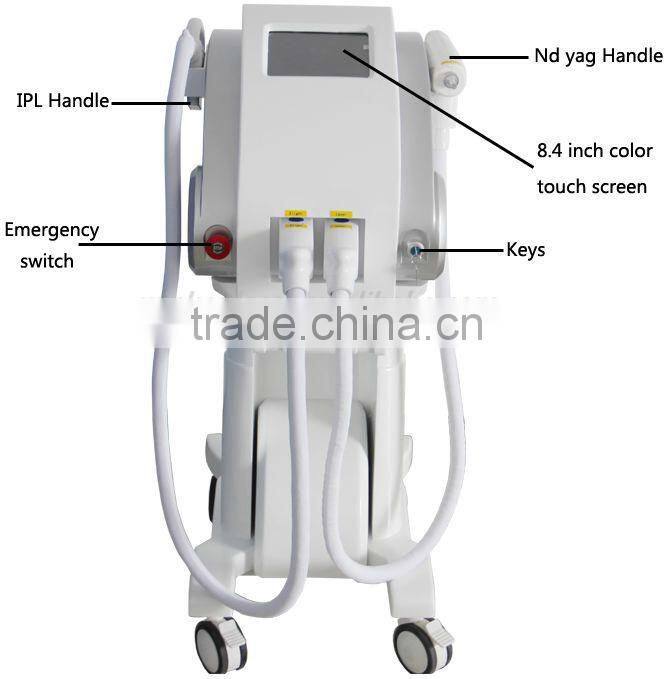 laser physical therapy equipment with e light/nd yag laser functions