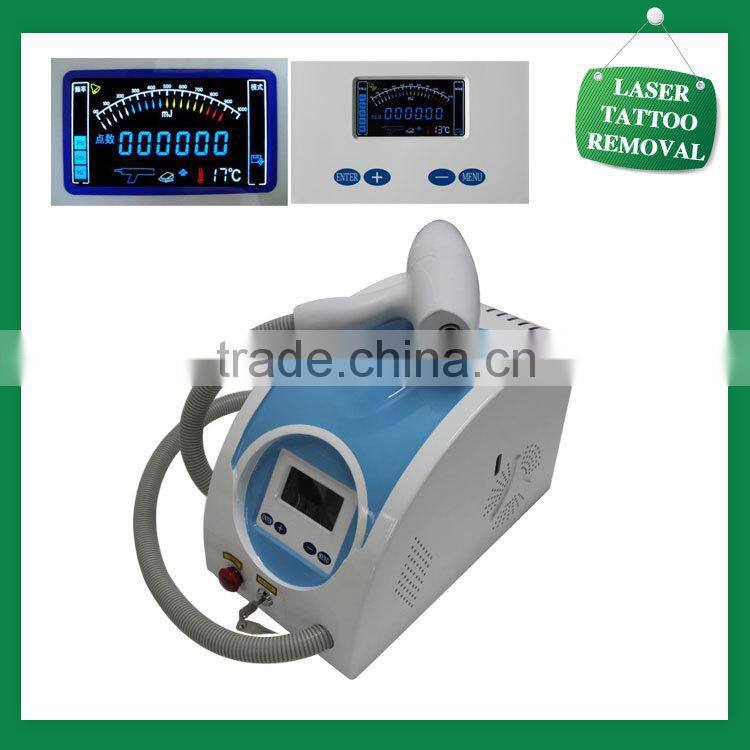 Protable button operation Nd Yag Q switched laser tattoo removal machine best seller in 2016 -D006