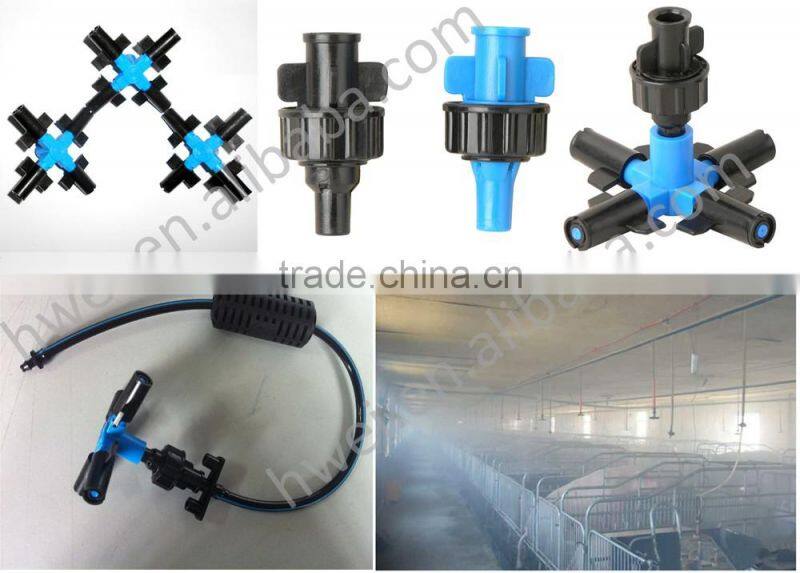 Greenhouse Cooling Using Four Way Mist Sprinkler Tools