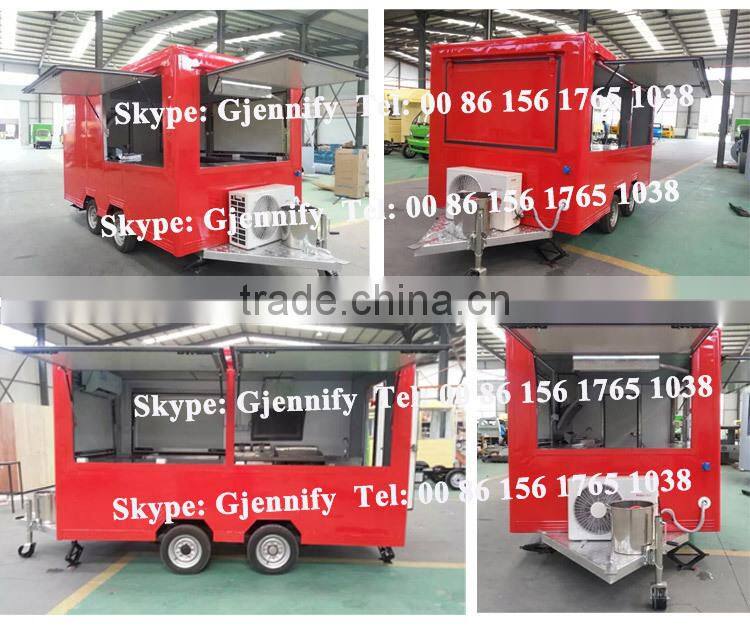 Low Price Small Model Beverage Service Cart, Mobile Iced juice/Slush Trailer Cart