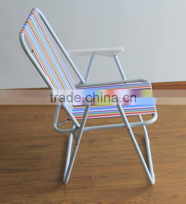 HOT SELL METAL COLOR STRIPE OUTDOOR FOLDING CHAIR