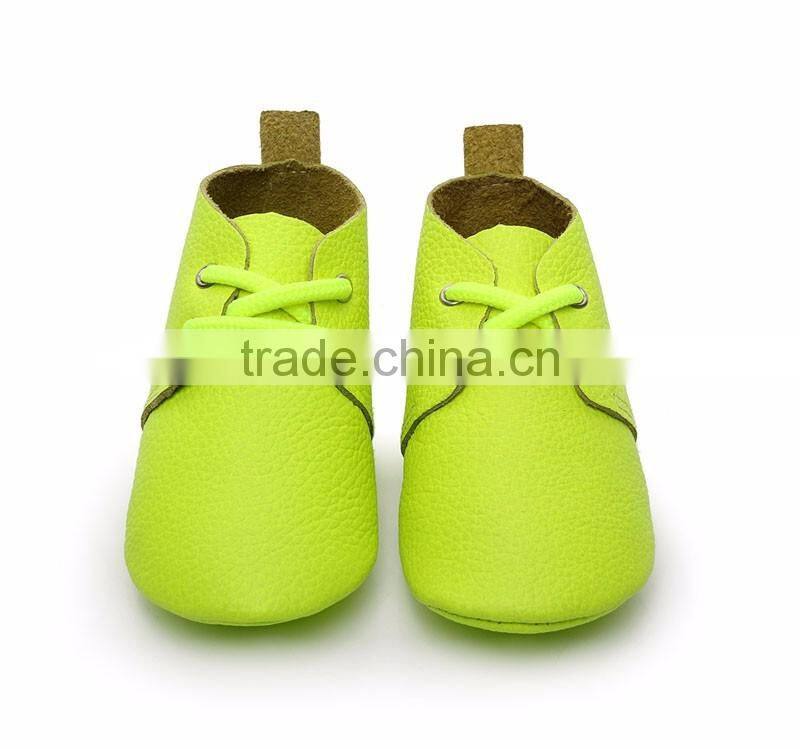 Top quality genuine leather baby oxford shoes wholesale soft sole baby shoe moccasins