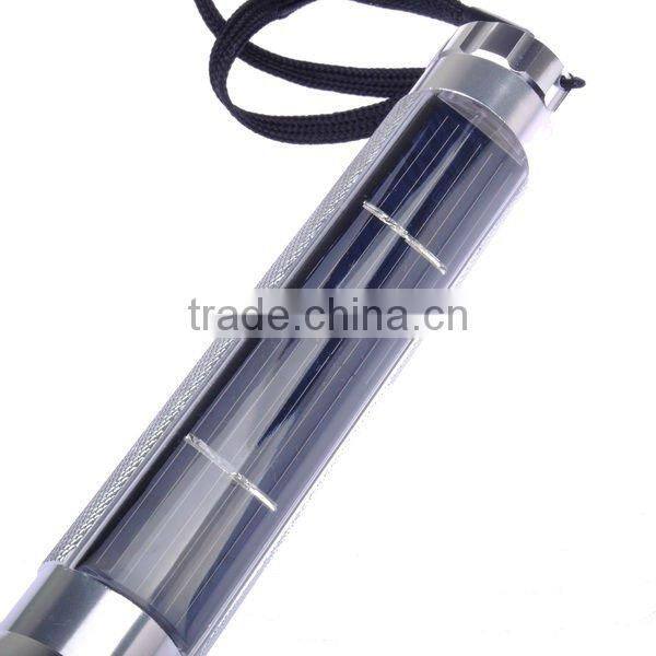 7 LED High Power Solar Power Flashlight Lamp Torch Silver