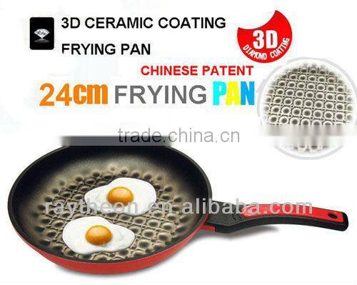 3D Ceramic Coating Swallow Die-Casting Alu Frying Pan(Invention Patent Granted in China,2013 Perfect Portable Houseware Gift )