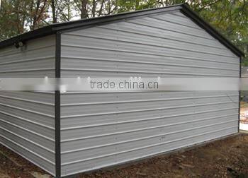 Metal garage with galvanized steel frame carport