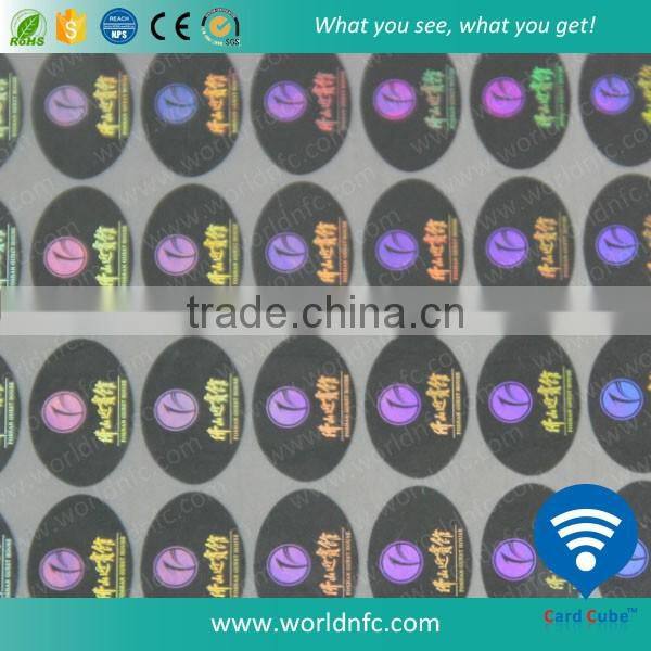 Custom CMYK Reprinted Plastic PVC Card with Hologram Sticker