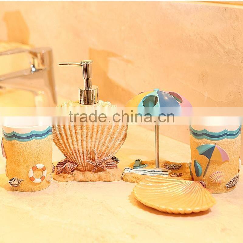 Ocean Series pearl shell Design Bathroom Accessory Set