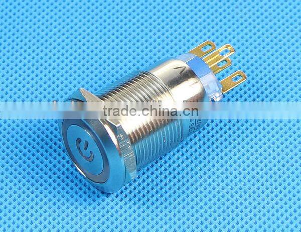 19mm illuminated pushbutton switch red