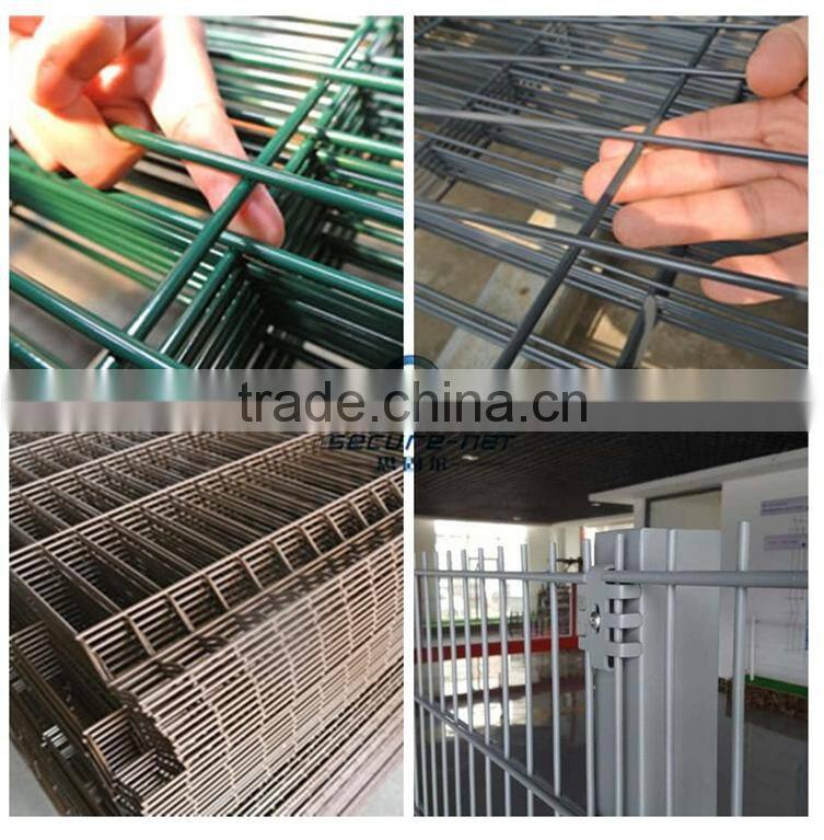 pvc coated welded twin wiremesh double wire fence high quality