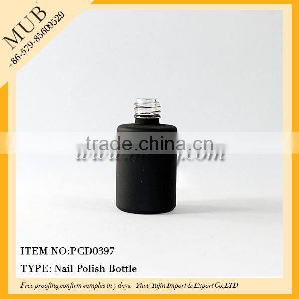 15ml round empty uv nail gel polish black bottles with gelish cap
