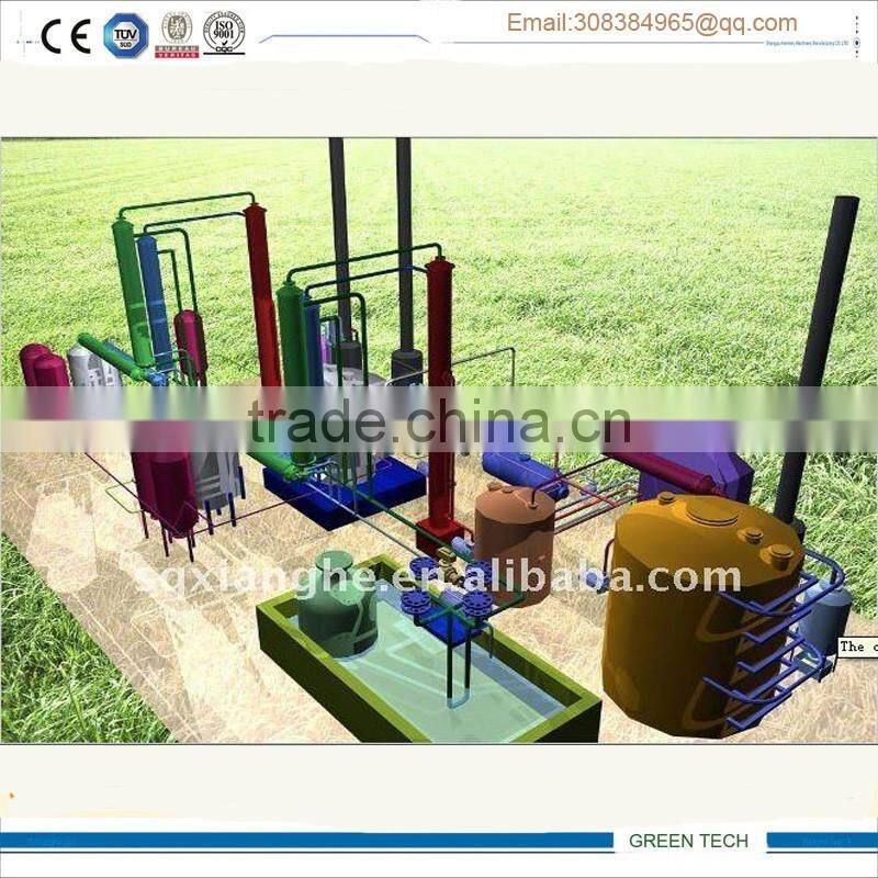 continuously oil distiller Tyre oil to diesel oil refining plant 10-15tpd per day