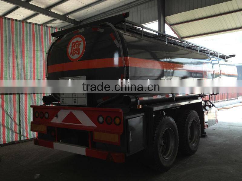 chemical tank trailer, chemical liquid transporting trailer, Hydrochloric acid Or Sulfuric acid transporting tank trailer