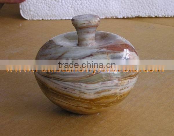 CUSTOM MADE Pakistani Supplier ONYX CANDY JARS POTS HANDICRAFTS