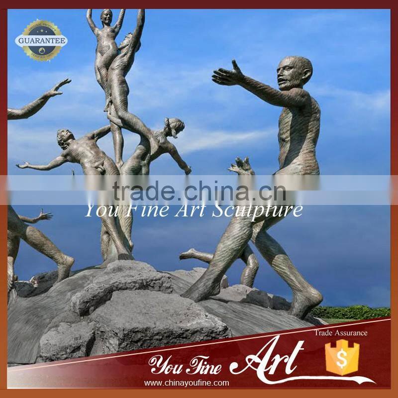 Life Size Outdoor Bronze Nude Sport Statue