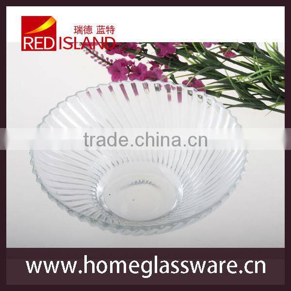high whitesc clear rew shaped round glass bowl