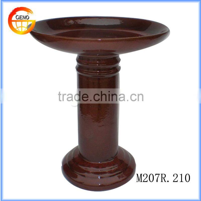 cheap outdoor fiberclay bird bath