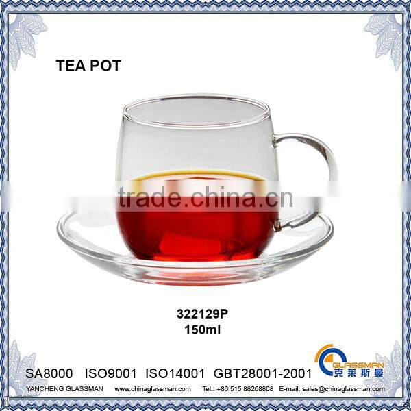 clear borosilicate glass tea pot TC115MP