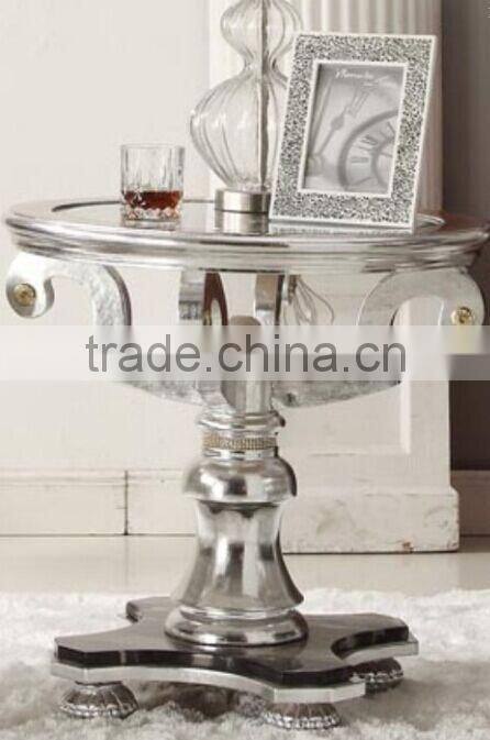 BISINI Furniture European Style Drawing Room Set, Creative Furniture Fan Shaped Wooden Leisure Chairs and Tea Table (BF01-X1181)