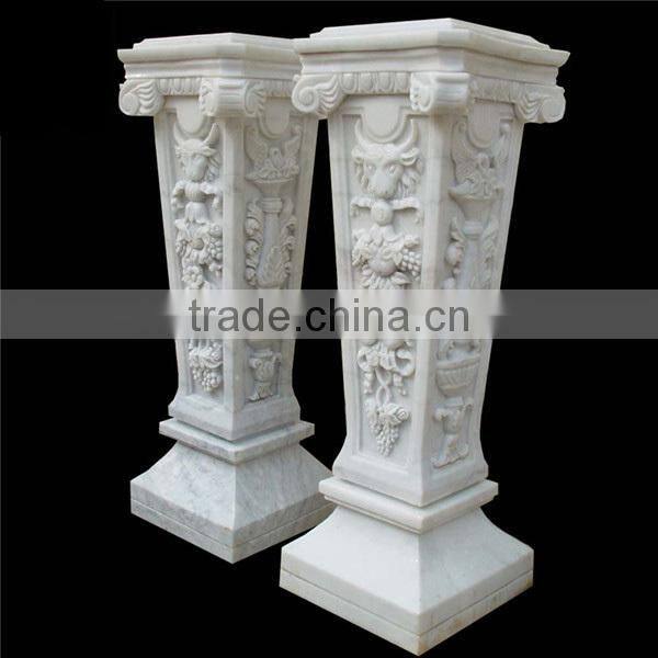 Classic Carved Marble Statue Pedestal