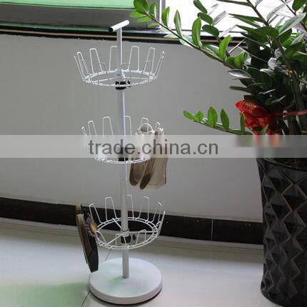 Revolving Shoe Rack TREE 3 Tier - Shoe Organizer Holds 18 Pairs - Chome