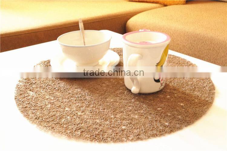 Round PVC Woven, Indoor/Outdoor Placemat, Set of 12, Many Colors