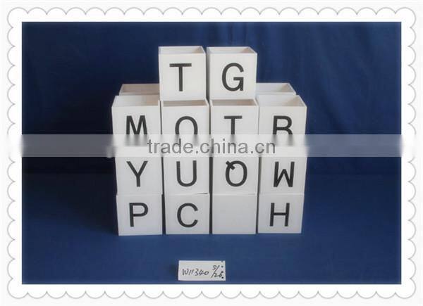 2015 new technique high quality decorative wood pen holder