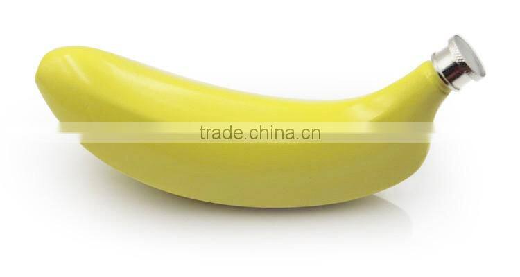 Bananas stainless steel hip flask, 5 OZ stainless steel flagon banana hip flask
