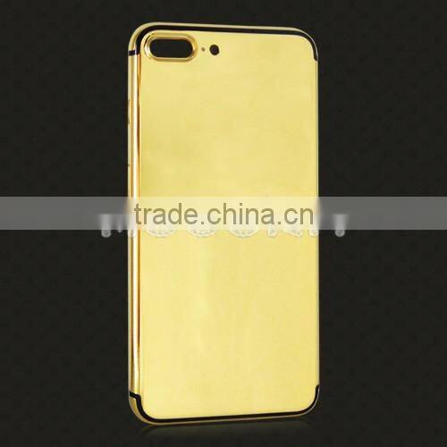 New gold/rose gold/platinum back cover for iPhone 7 plus mirror gold housing