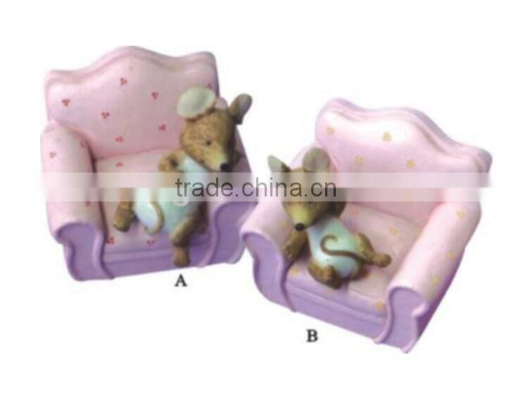 New Polyresin Christmas Xmas Mouse Saving Bank