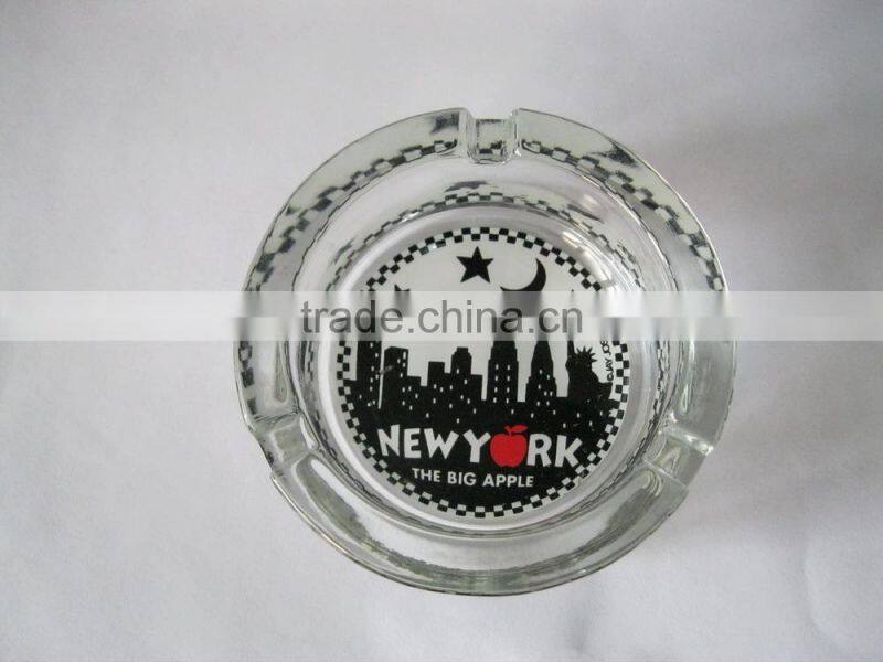 high quality glass ashtray decal glass ashtray
