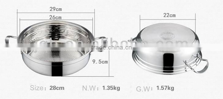 stainless steel high quality casserole pot/soup pot