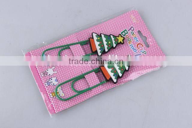 2PC silicone christmas snowman/Christmas tree design super paper clip