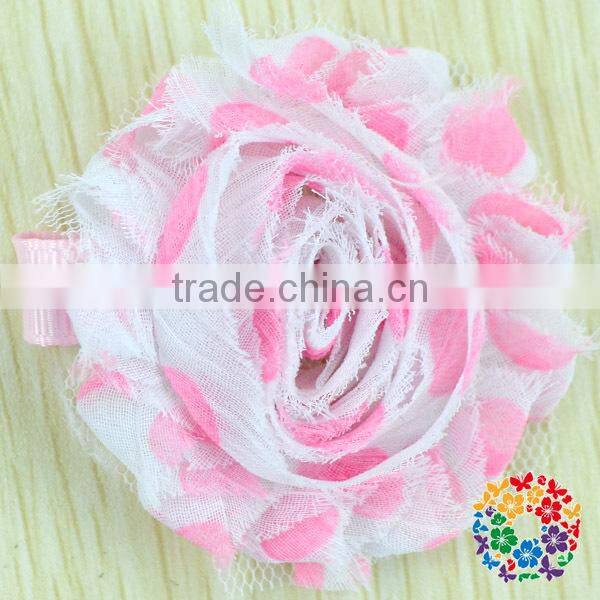Wholesale Supply New Arrival Many Colors Beautiful Petal Flower Chiffon Flower Shabby Flower