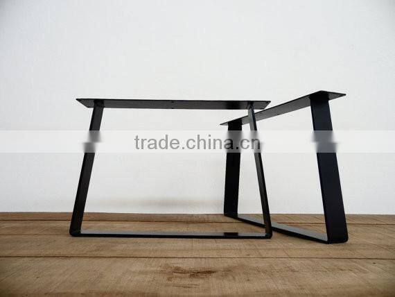 2017 hot new products thin steel black metal bench leg with wood table