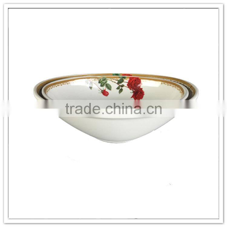 Food grade eco-friendly mosaic print melamine plastic personalized cereal bowls
