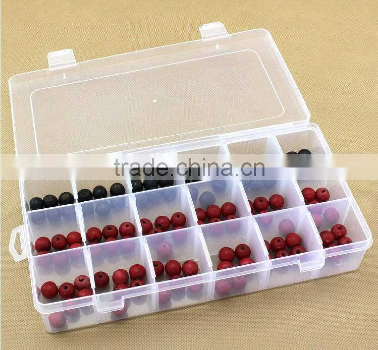 18 Compartment Clear Plastic Removable grids box Rectangular Electronic Components Box Organizer Bin Storage Box