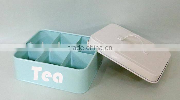 metal tea bag tin box meta tea bag holder