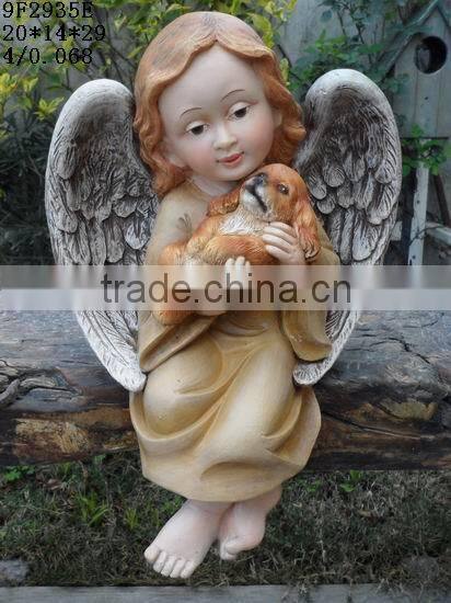 resin cupid angel garden decoration